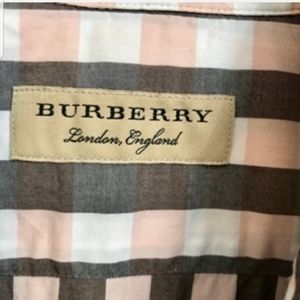 Mens Burberry Checked Casual Button Down Shirt